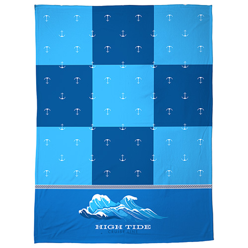 Light-Weight Brushed Fleece Blanket 60" x 80" 300GSM - Full Color - promotional product with custom logo