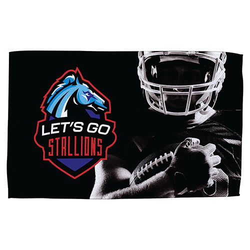 Terry Microfiber Rally Towel 11" x 18" - Full Color - promotional product with custom logo