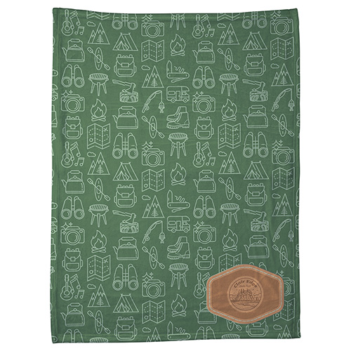 Silk Touch Blanket 30" x 40" 300GSM Polyester - Full Color - promotional product with custom logo