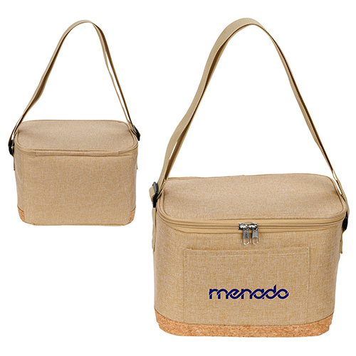 Carina RPET & Cork Insulated Cooler Bag - promotional product with custom logo