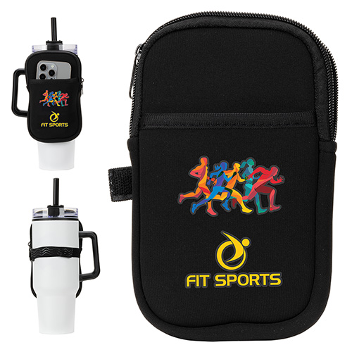 Cup Caddy Zippered Pouch for Large Mugs - promotional product with custom logo