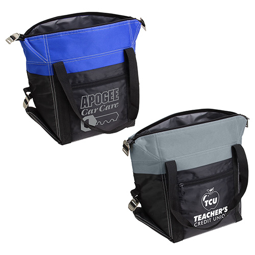 Glacier Convertible Polyester Cooler Bag - promotional product with custom logo