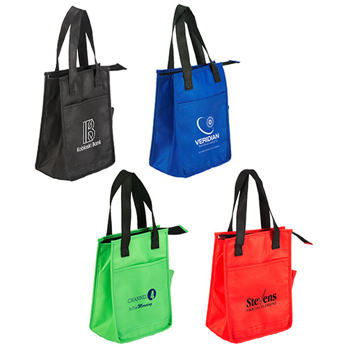 Lightning Sack Non-Woven Insulated Lunch Bag - promotional product with custom logo