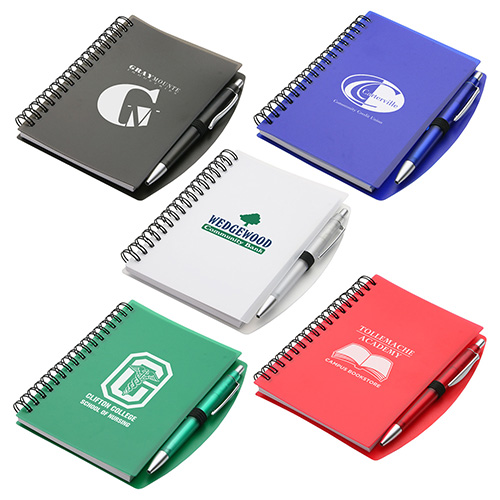 Hardcover Notebook & Pen Set - promotional product with custom logo