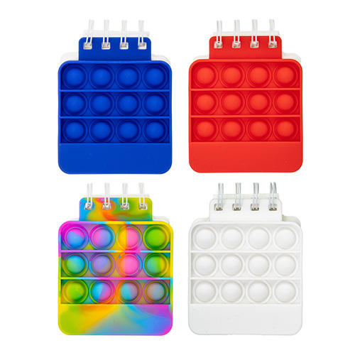 Square Push Pop Spiral Notebook - promotional product with custom logo