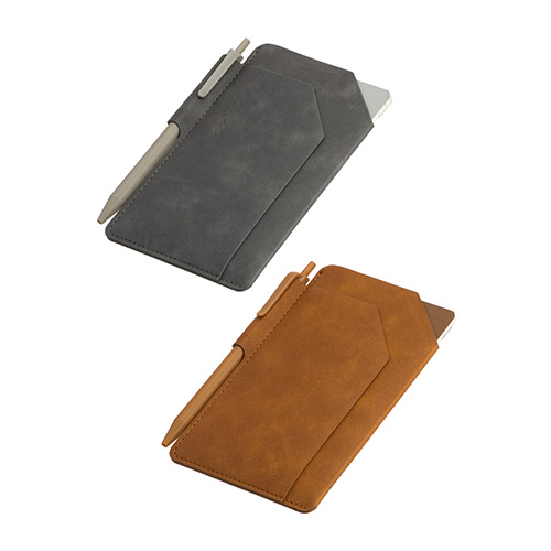 Protege Mini Notebook With Pen & Front Pocket - promotional product with custom logo
