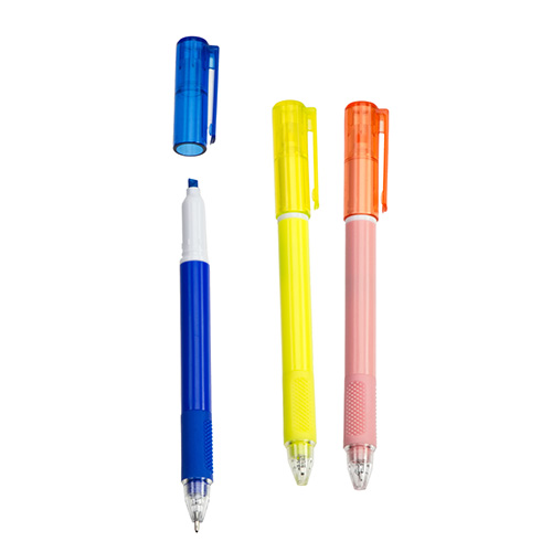 Skywriter Combo Recycled Plastic Ball Pen & Highlighter - promotional product with custom logo
