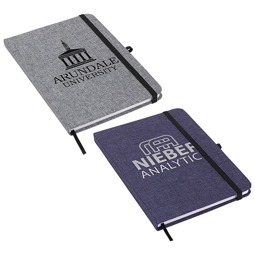 Twill Heathered Journal - promotional product with custom logo