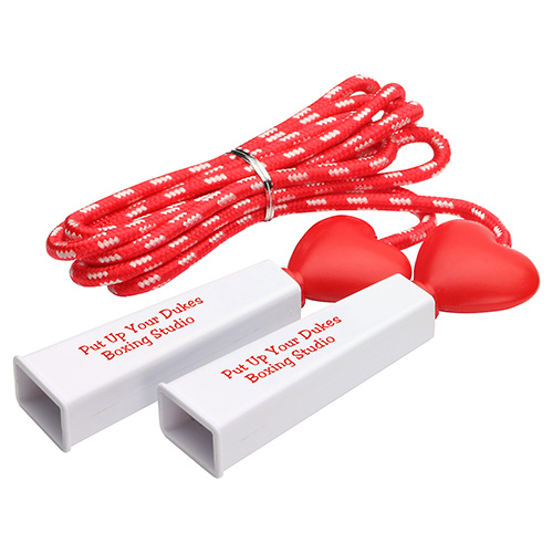 Heart Fitness Jump Rope - promotional product with custom logo