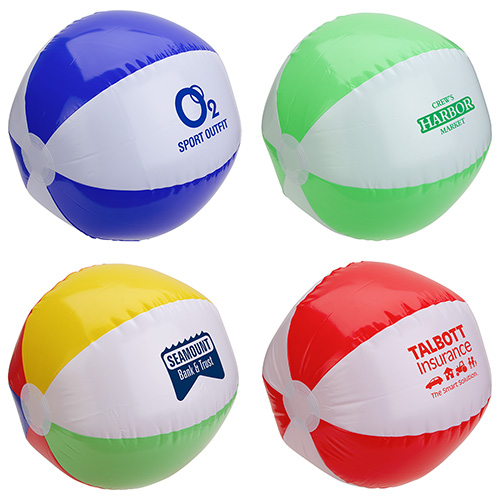 Sunburst 16" Inflatable Beach Ball - promotional product with custom logo