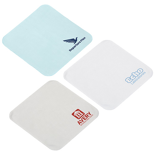 Heavyweight 6" x 6" Draw Twist Microfiber Cleaning Cloth- 1-Color - promotional product with custom logo