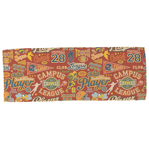 Gridiron Full-Color 12" x 32" Waffle Microfiber Sports Towel - promotional product with custom logo