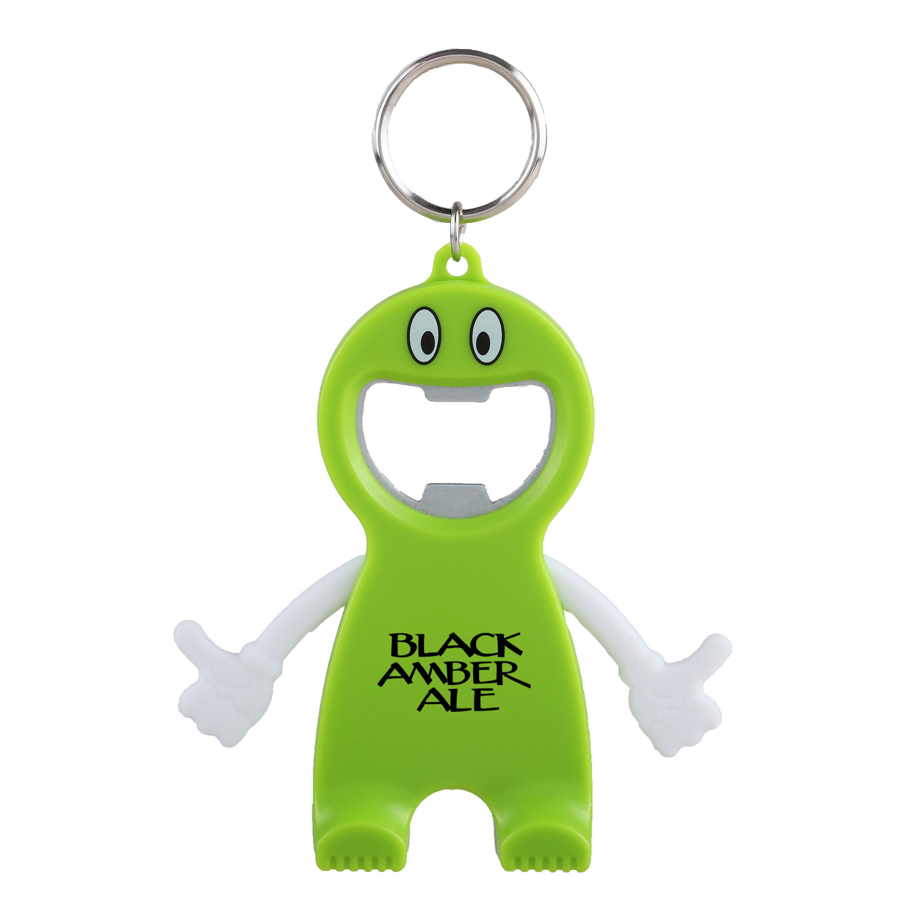 Bottle Opener Keychain Character Design ABS - 3.25 in - View 8 - Bulk Custom Bottle Opener Keychains - product view 9