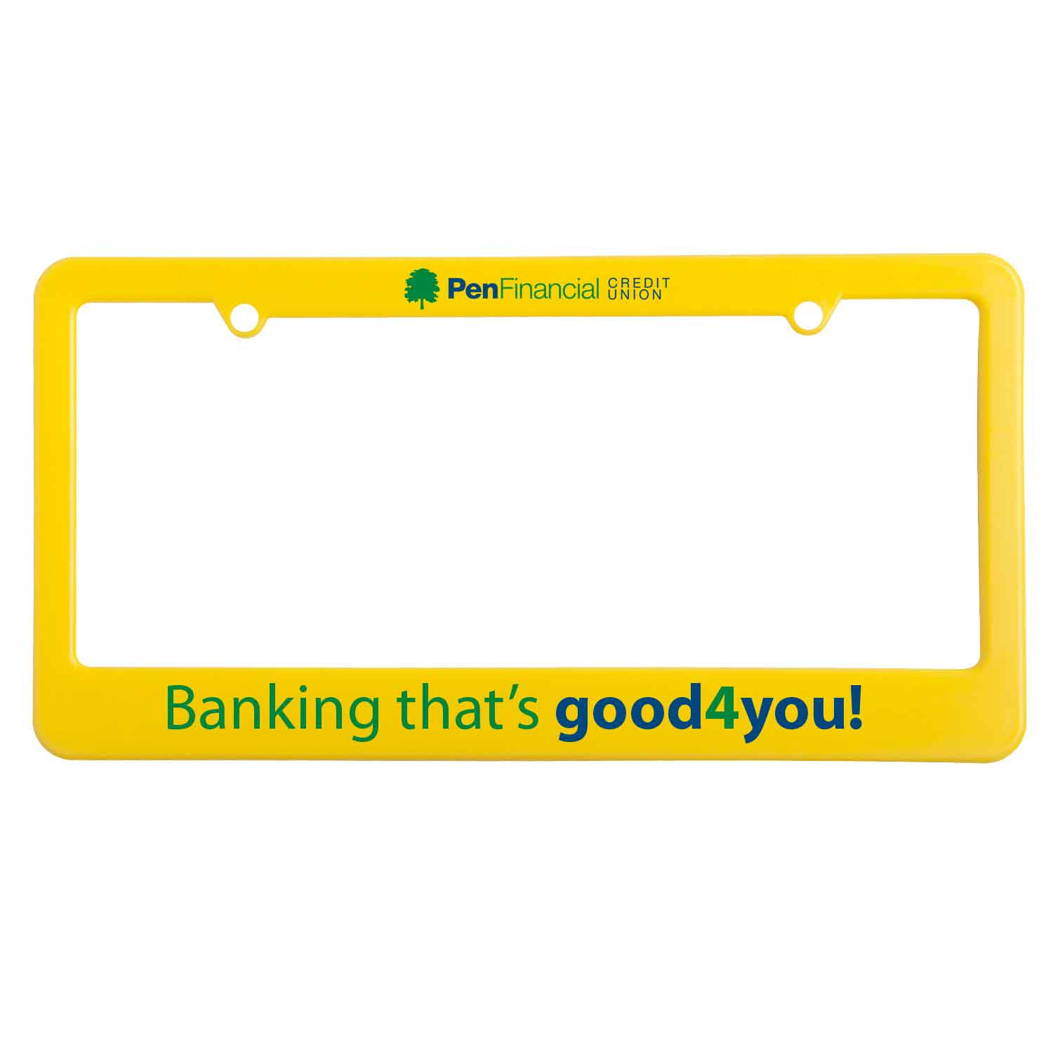 License Plate Frame 2-Hole Straight Bottom - 12 x 6 in - View 1 - Bulk Custom License Plates & Frames - product view 2