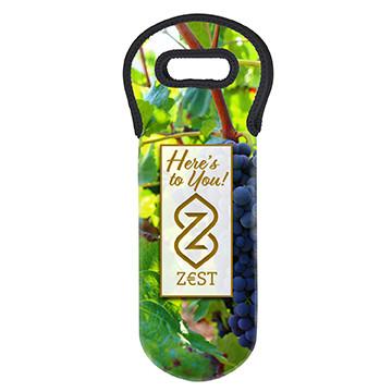 Neoprene Wine Bottle Holder Sublimated - 14 x 6 in - View 2 - Branded Water Bottles in Bulk - product view 3