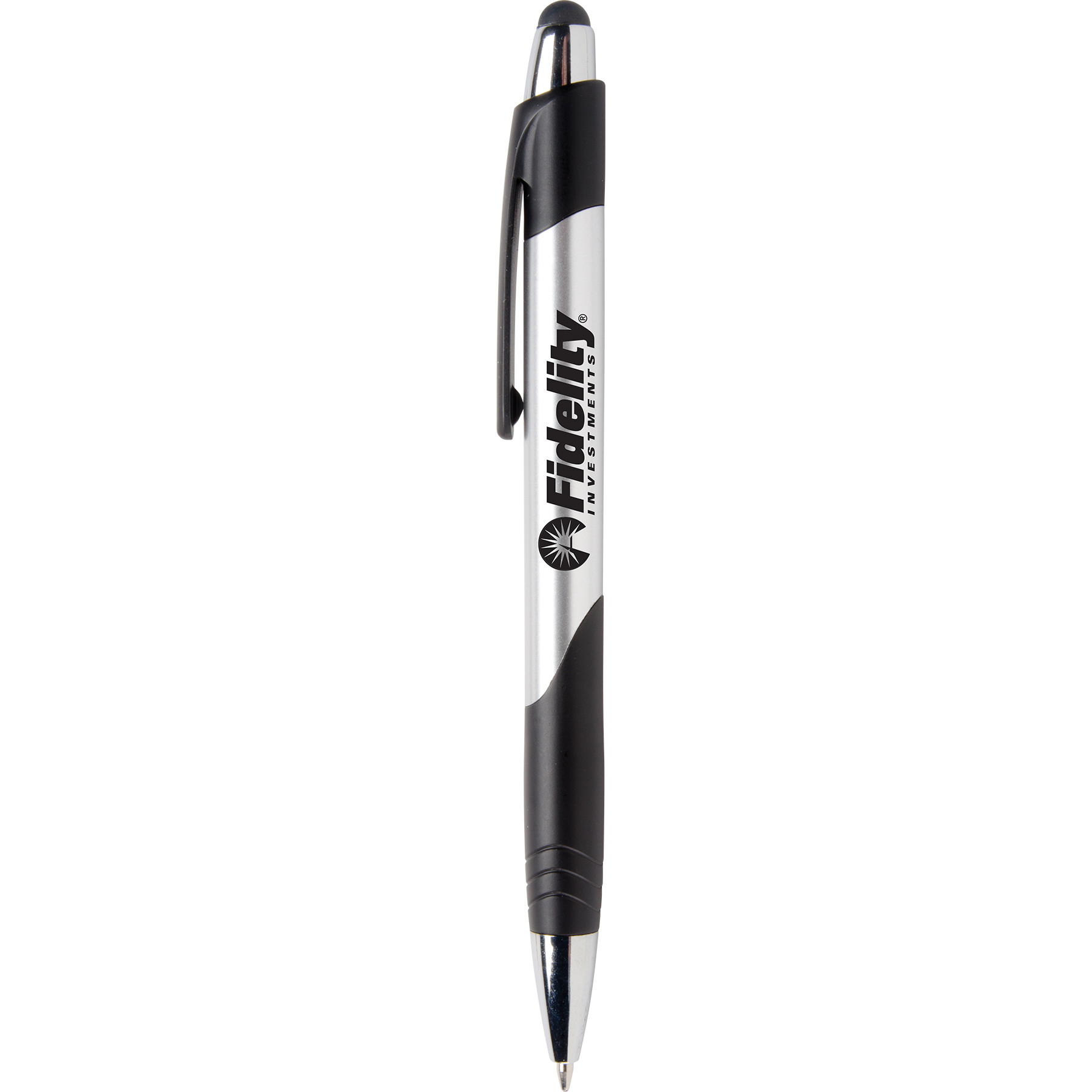 Stylus Pen Chrome with Brushed Silver Barrel - 5.6 in - View 5 - Personalized Stylus Pens - product view 6