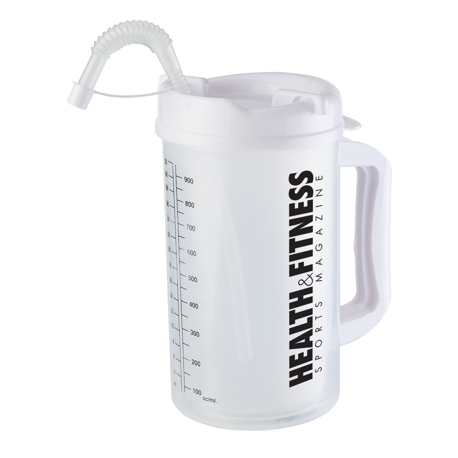 Measurement Mug Double Wall Insulated Bendable Straw - 32 oz - View 3 - Bulk Custom Coffee Mugs - product view 4
