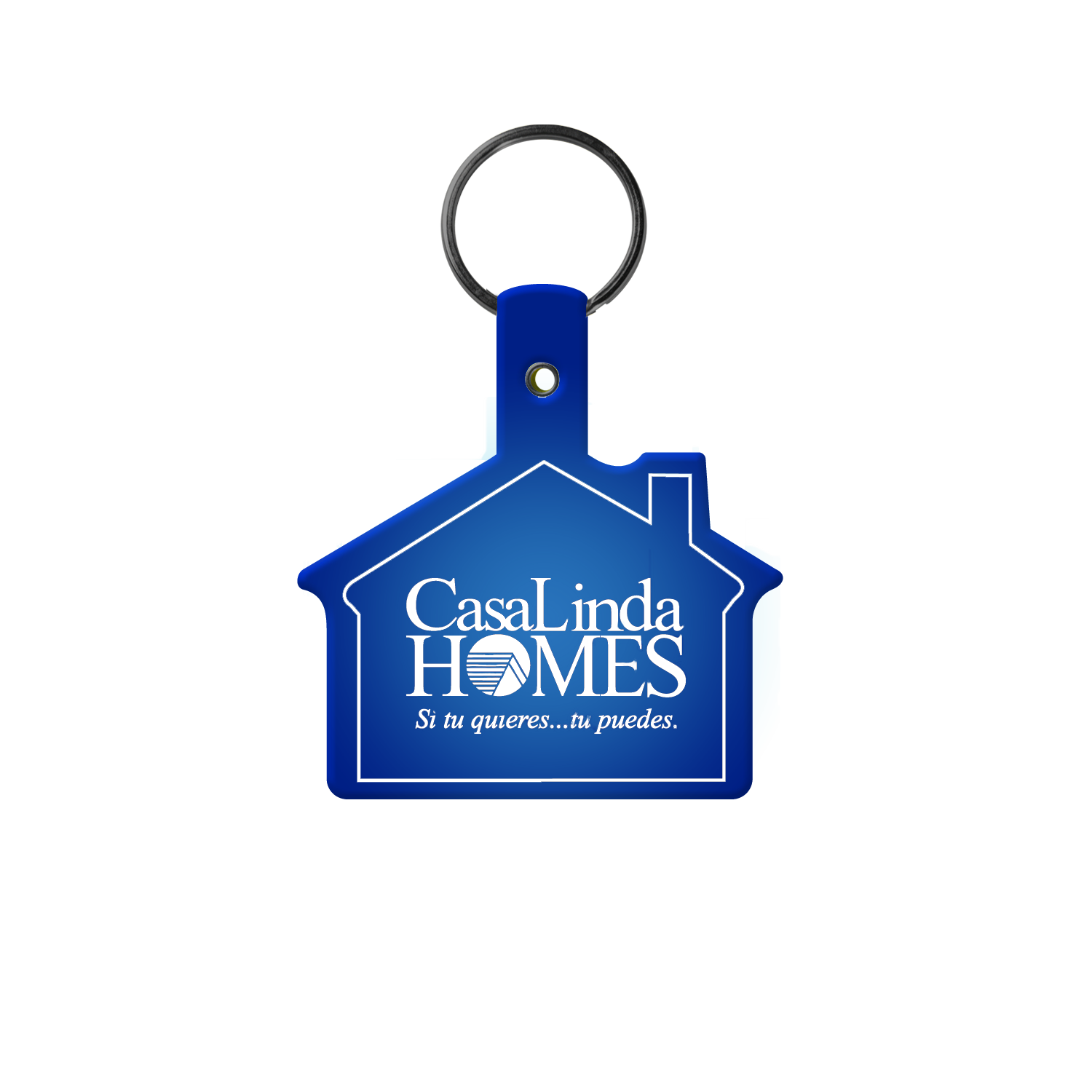 Keychain House Shape Flexible PVC - 2.375 in - View 13 - Custom Printed Keychains - product view 14
