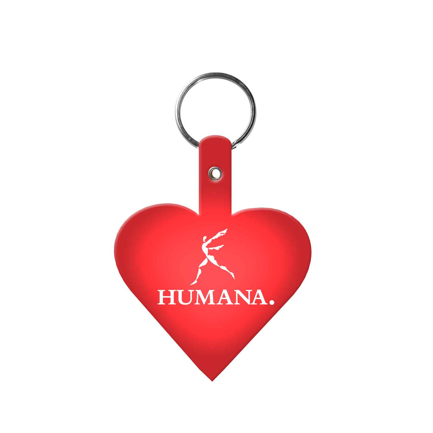 Keychain Heart Shape Flexible PVC - 2.75 in - View 2 - Custom Logo Keychains - product view 3