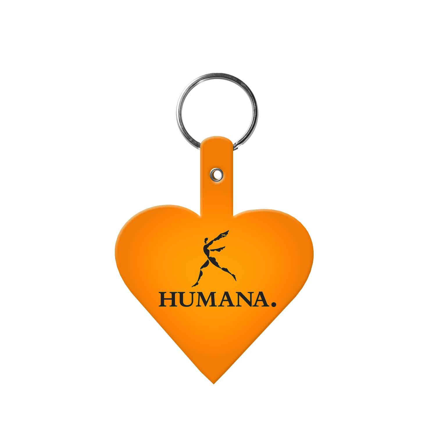 Keychain Heart Shape Flexible PVC - 2.75 in - View 4 - Custom Printed Keychains - product view 5