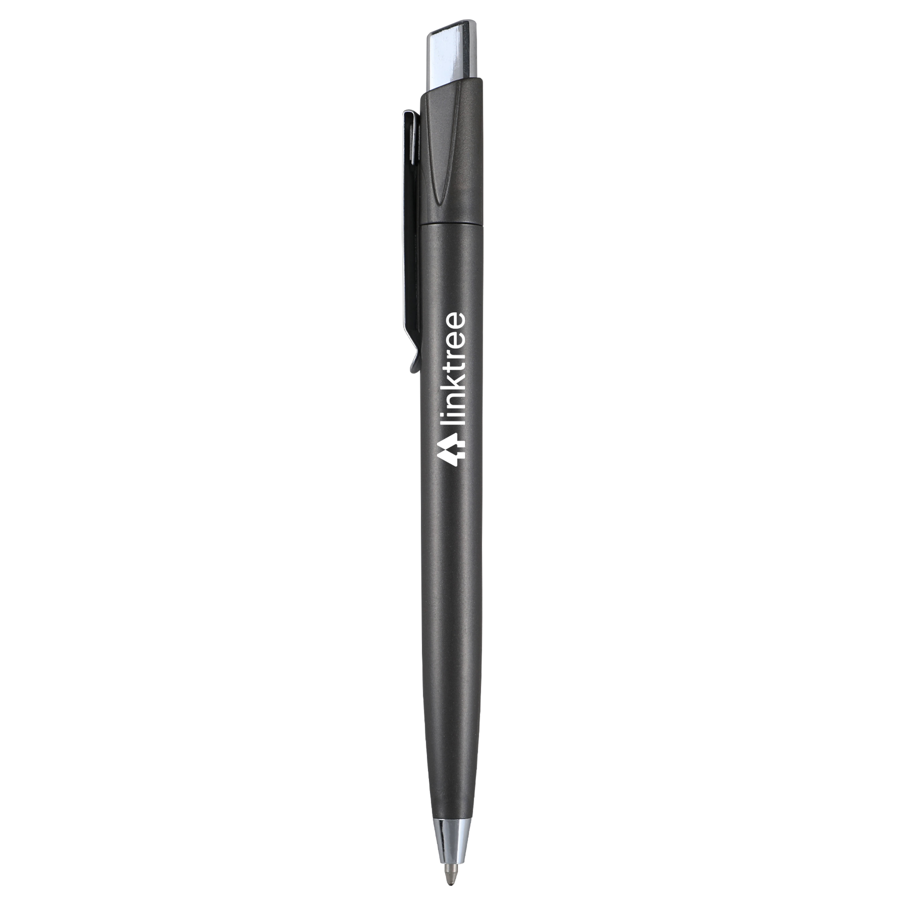 Pen Retractable Metallic Chrome Accents - 5.6 in - View 5 - Imprinted Custom Plastic Pens - product view 4
