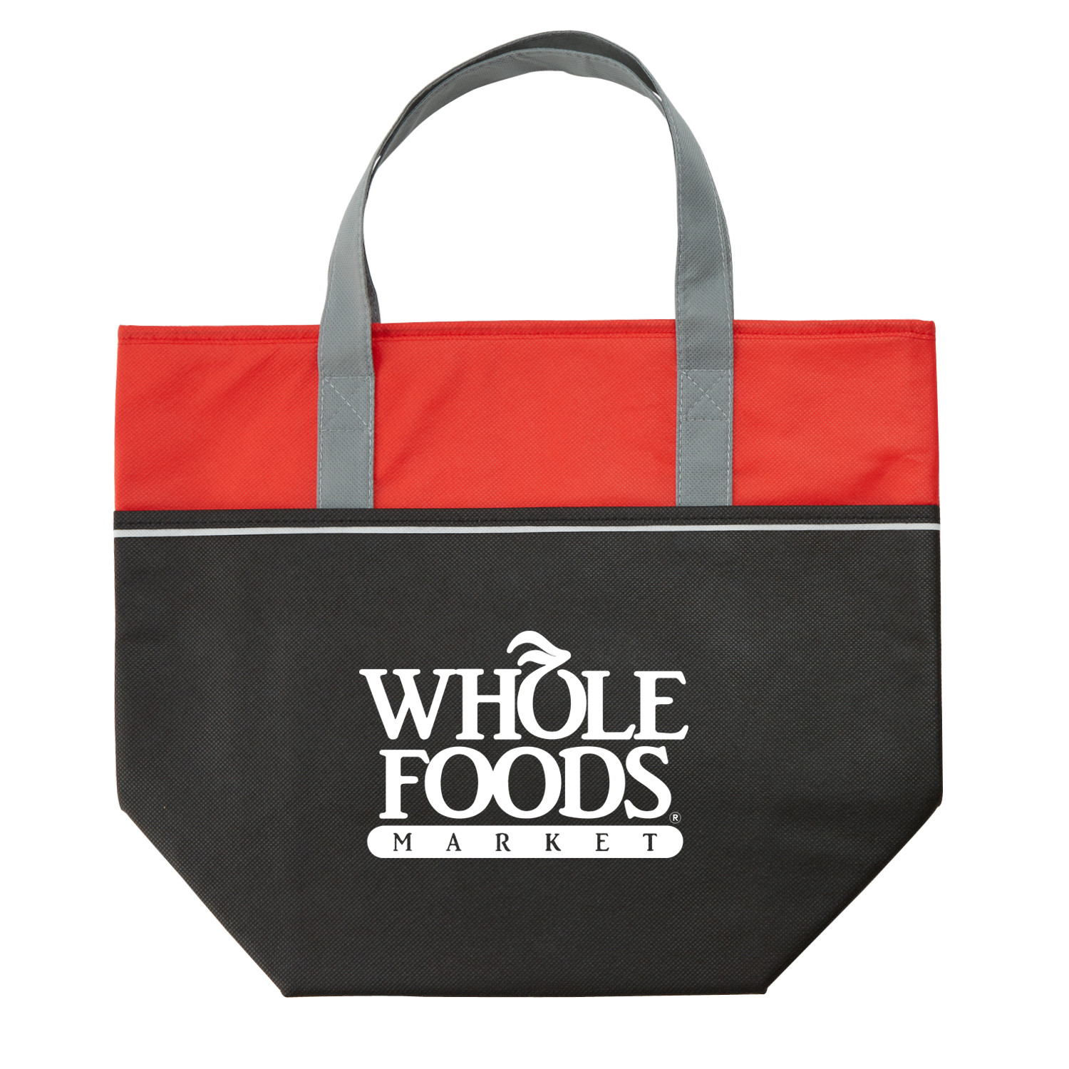 Large Insulated Cooler Tote Three-Tone Non-Woven - 17 x 13 in - product view 2