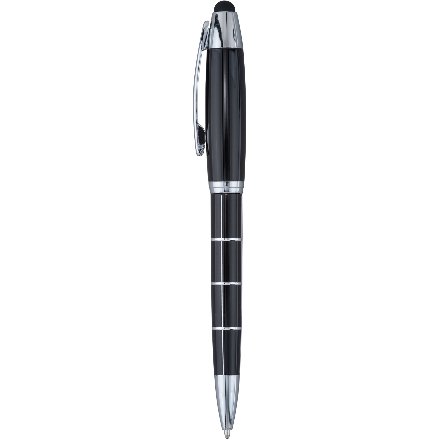 Metal Stylus Pen with Chrome Grid Pattern - 5.7 in Blank - Custom Printed Custom Metal Pens Before Logo #203337 - blank view 9