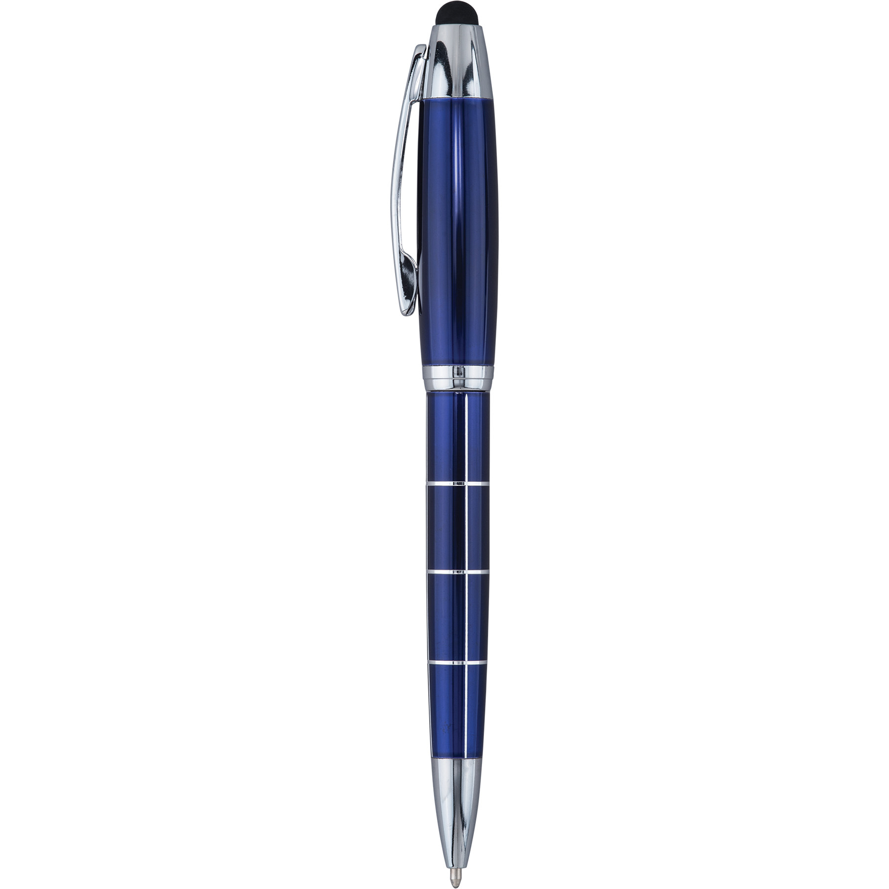 Metal Stylus Pen with Chrome Grid Pattern - 5.7 in Blank - Custom Printed Custom Metal Pens Before Logo #203336 - blank view 8