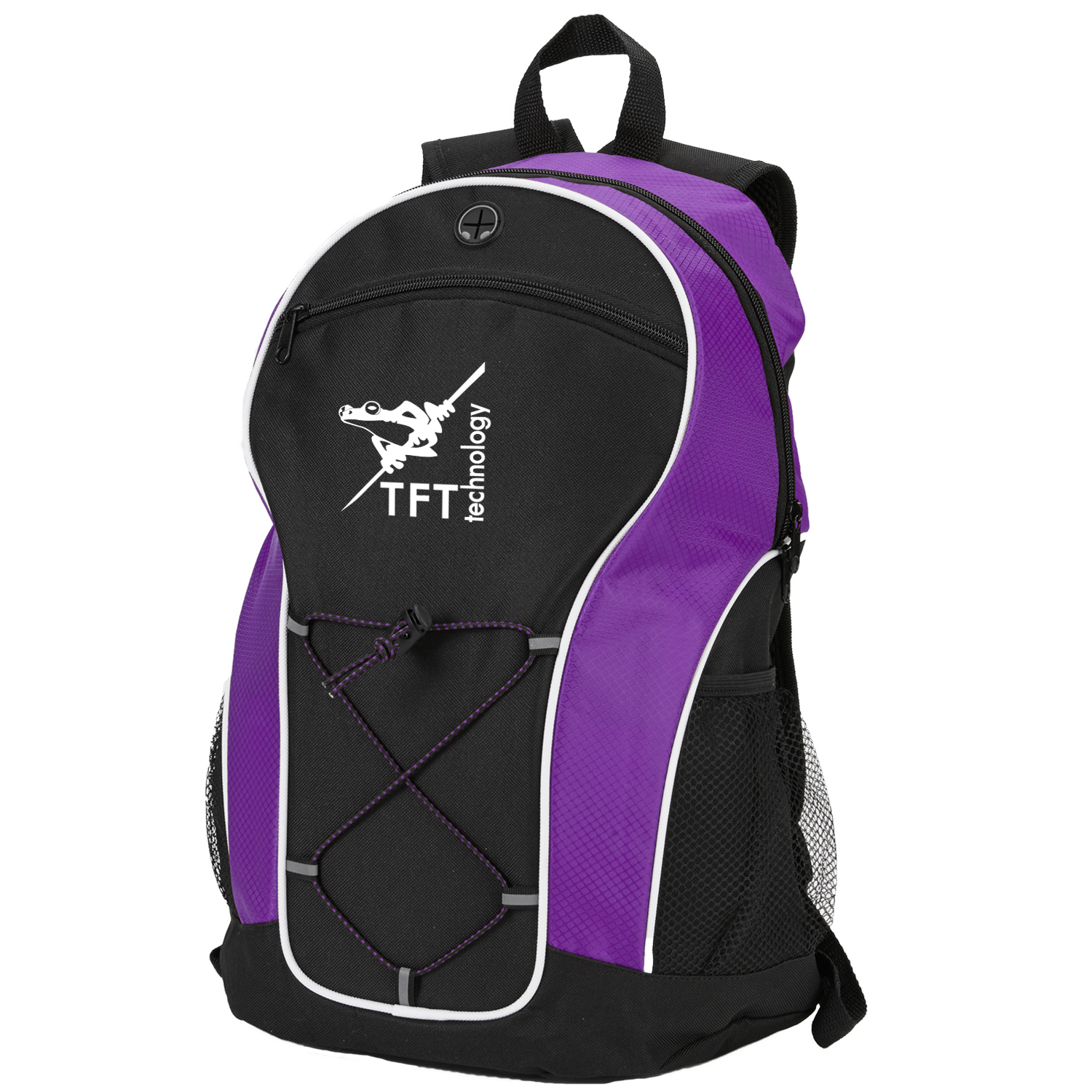 Polyester Backpack with Ripstop Accents - 12 x 17.5 in - View 2 - Custom Backpacks - product view 3