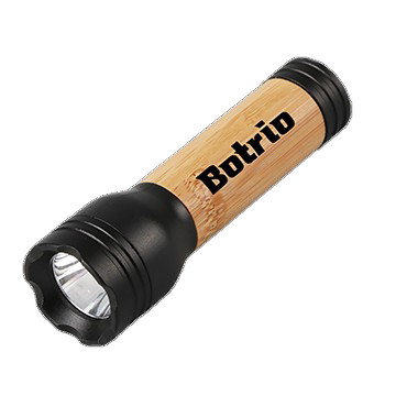 Bamboo Rechargeable LED Flashlight Aluminum - 4.5 in - View 1 - Custom Flashlights - product view 2