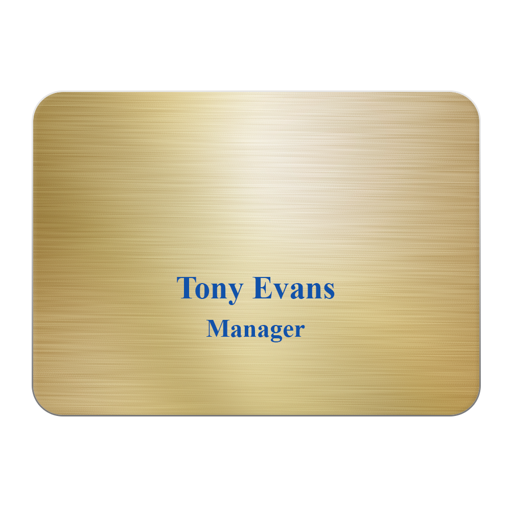 Name Badge Aluminum Full Color Custom Personalized - 6-9 ... Blank - Customizable Lanyards & Badge Holders Before Log #205030 - blank view 3