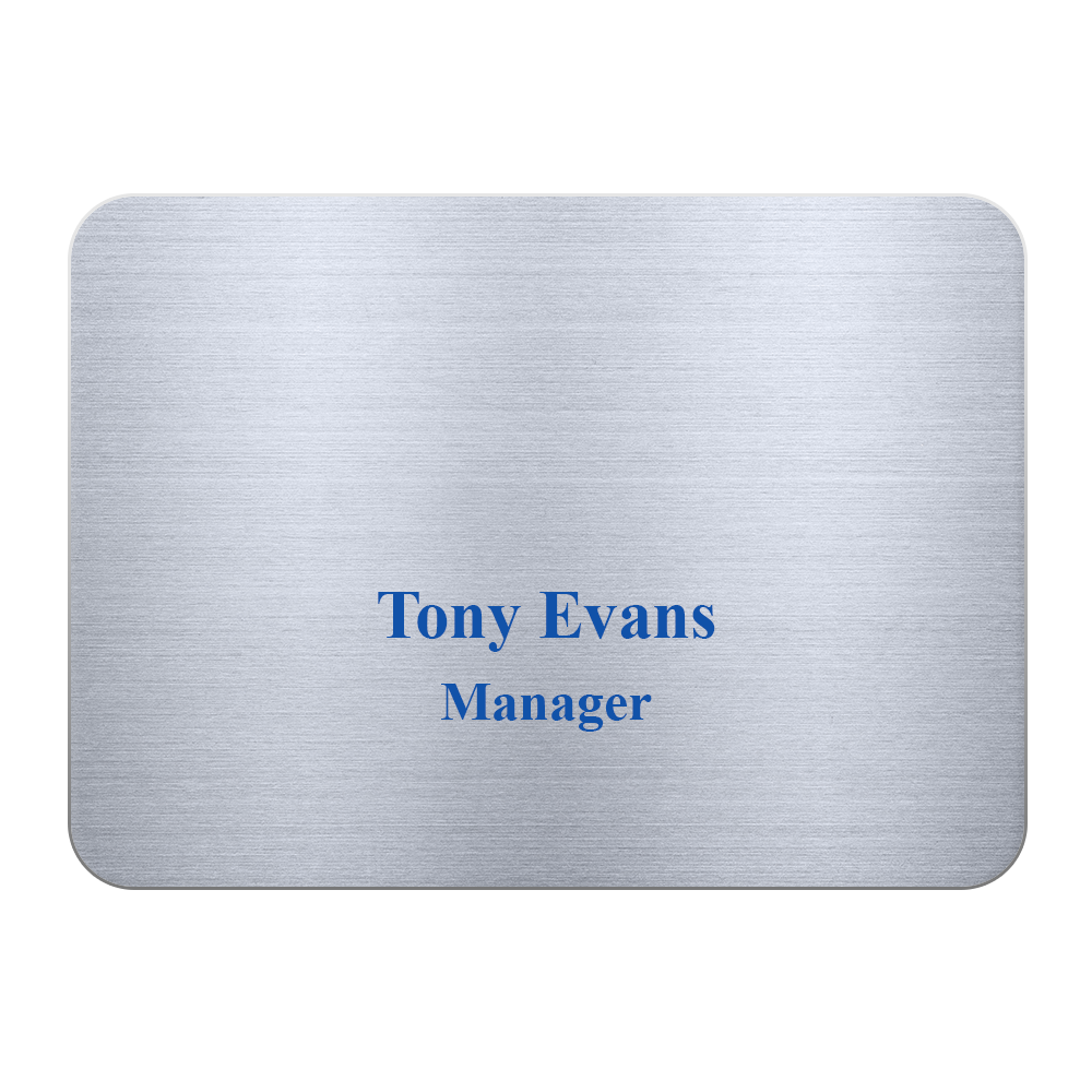Name Badge Aluminum Full Color Custom Personalized - 6-9 ... Blank - Customizable Lanyards & Badge Holders Before Log #205031 - blank view 4