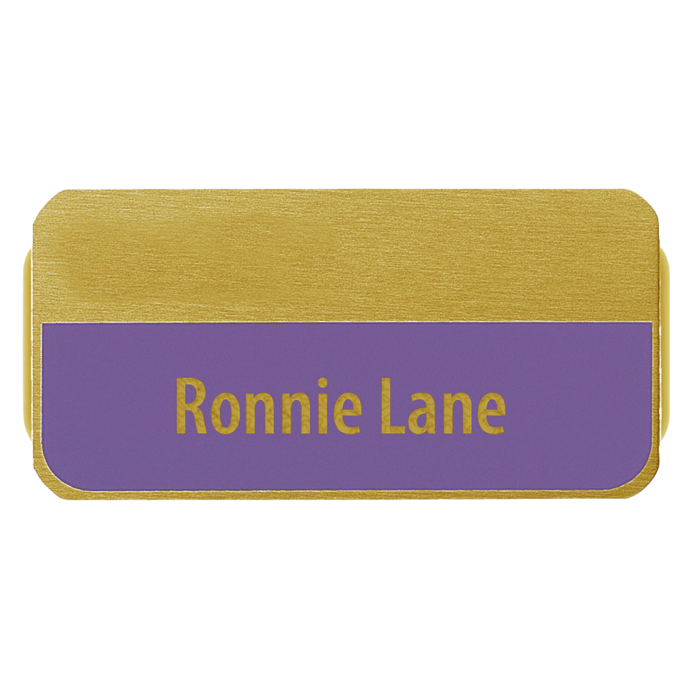 Name Badge Standard Aluminum Rounded Corners Full Color -... Blank - Personalized Lanyards & Badge Holders Before Log #205044 - blank view 3