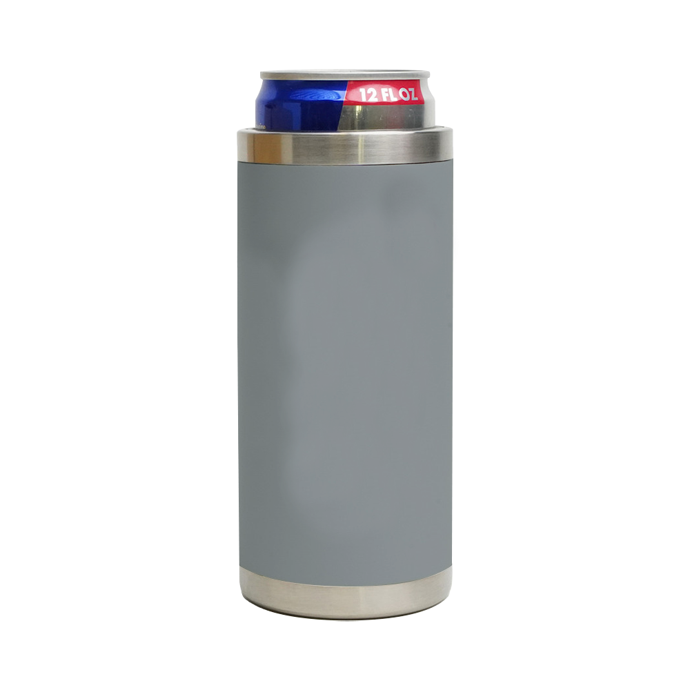 Stainless Steel Can Insulator Ultra Slim - 12 oz Blank - Bulk Custom Stainless Steel Water Bottles Before Logo #205756 - blank view 9