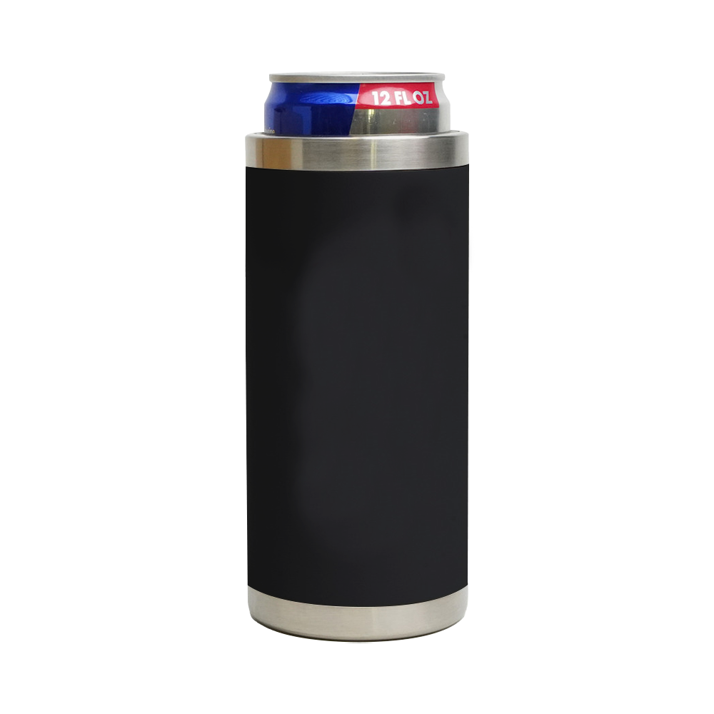 Stainless Steel Can Insulator Ultra Slim - 12 oz Blank - Bulk Custom Stainless Steel Water Bottles Before Logo #205757 - blank view 10