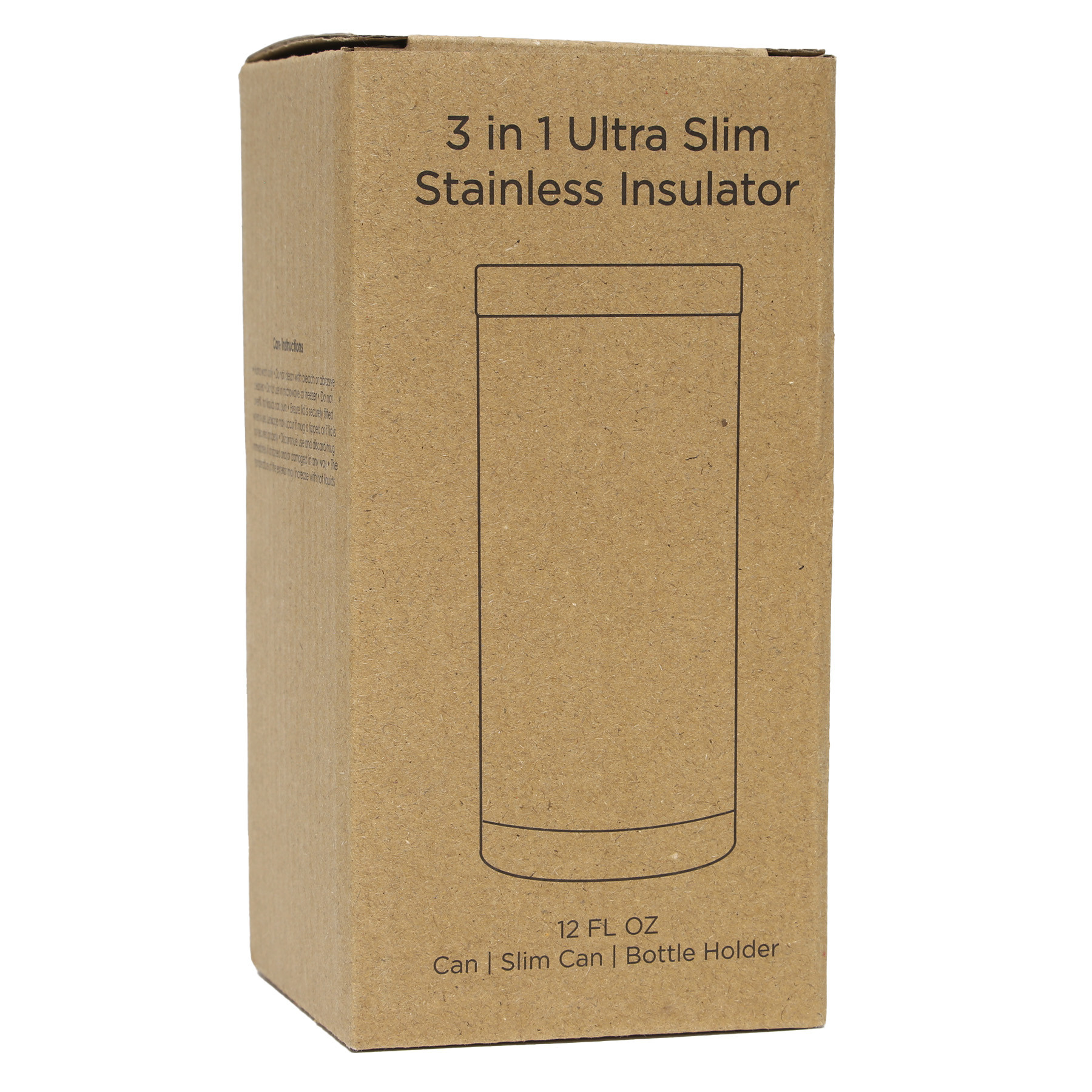 Stainless Steel Can Insulator 3-in-1 - 12 oz - View 3 - Customizable Stainless Steel Water Bottles - product view 4