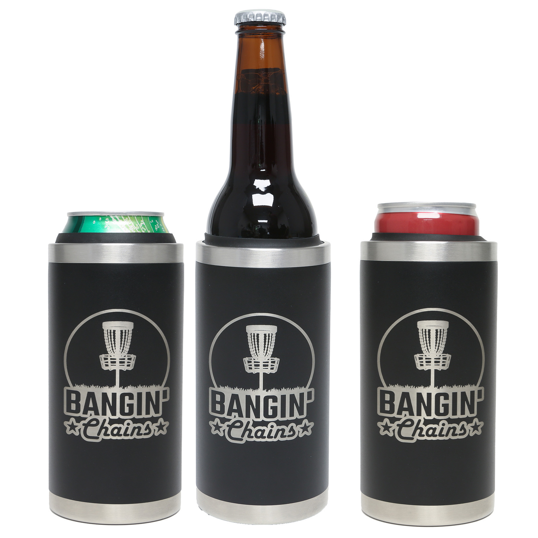 Stainless Steel Can Insulator 3-in-1 - 12 oz - View 4 - Bulk Custom Stainless Steel Water Bottles - product view 5