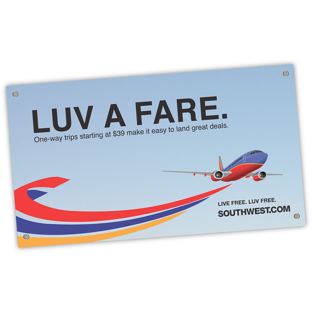 Banner rPET Polyester Dye Sub - 48 x 27 in - View 1 - Custom Banners & Signs - product view 2