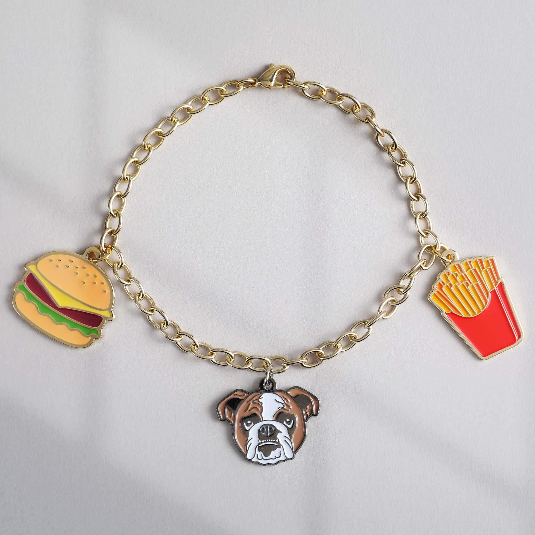 Charm Bracelet Diestruck 3 Charm Soft Enamel - 9 in - View 3 - Promotional Bracelets & Jewelry - product view 4