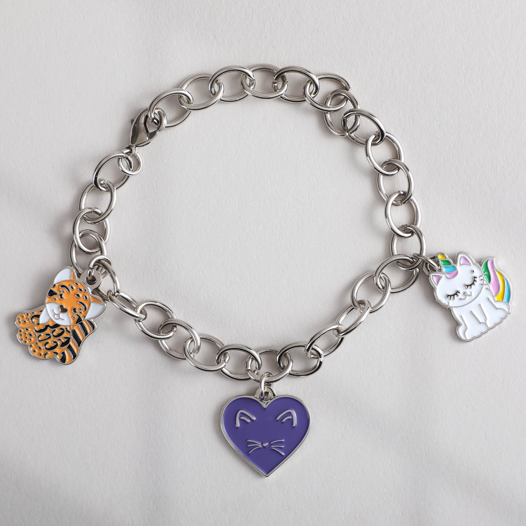 Charm Bracelet Diestruck 3 Charm Soft Enamel - 9 in - View 4 - Personalized Bracelets & Jewelry - product view 5