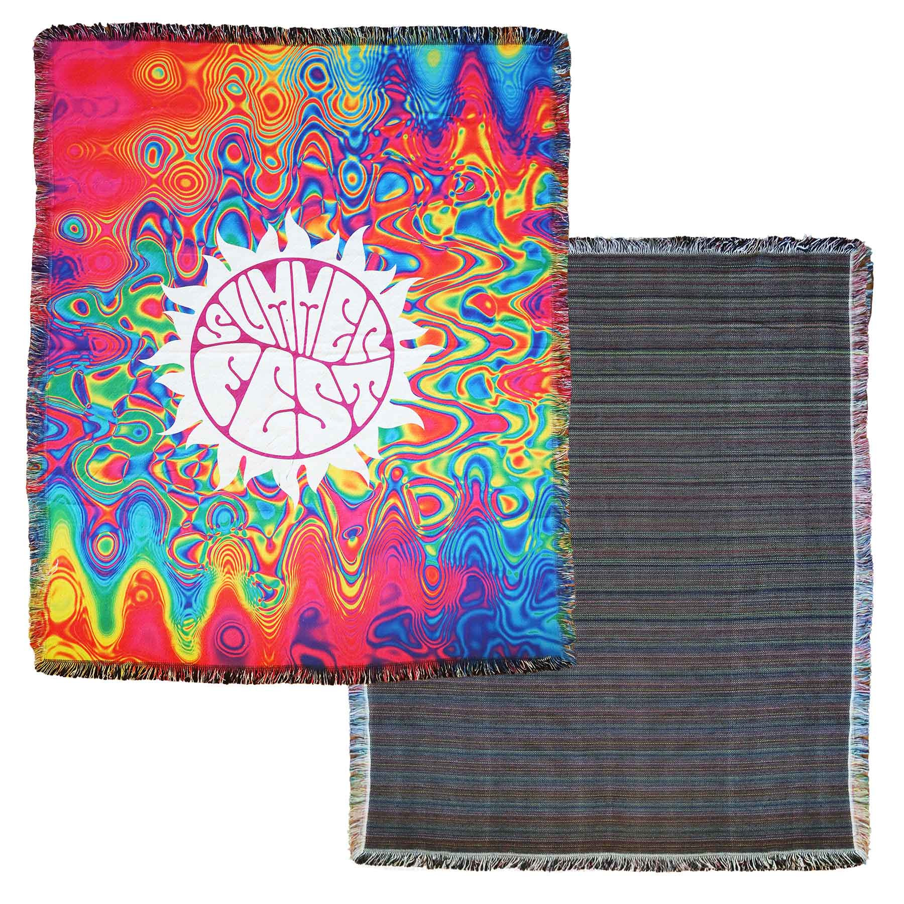 Sublimation Woven Tapestry Blanket - 50 x 60 in - View 3 - Custom Logo Custom Fleece Blankets - product view 4