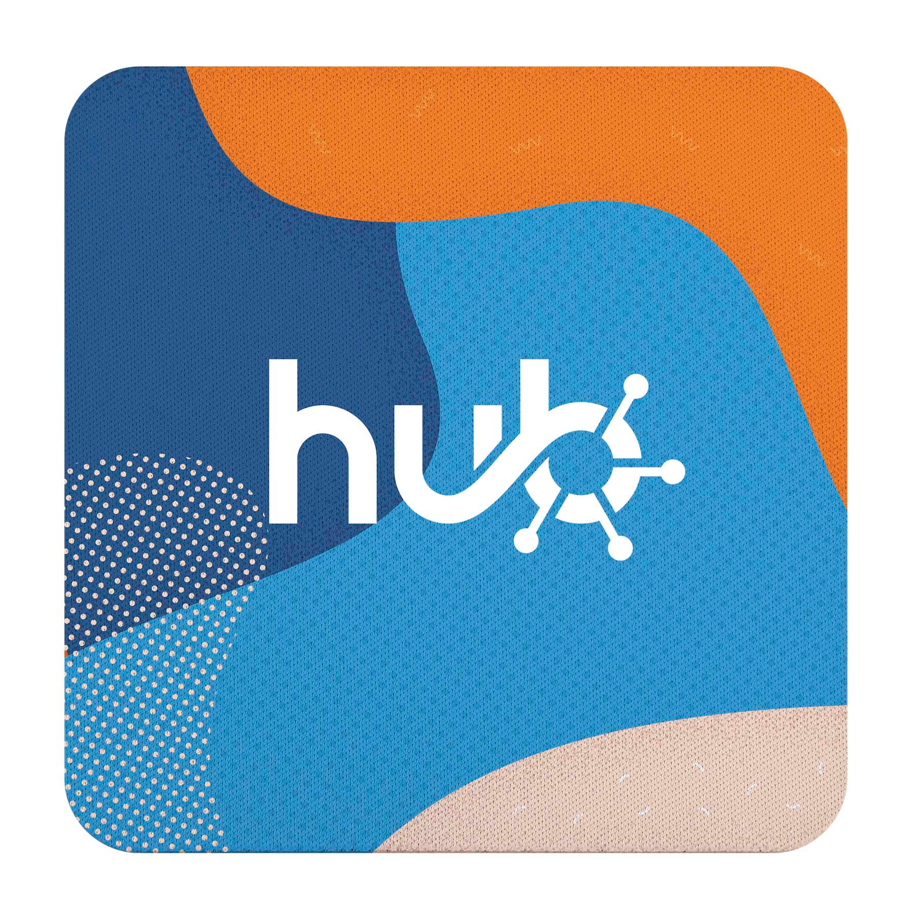 Coaster Recycled Polyester Square Dye Sub - 3 61/64 in - View 2 - Custom Logo Coasters - product view 3