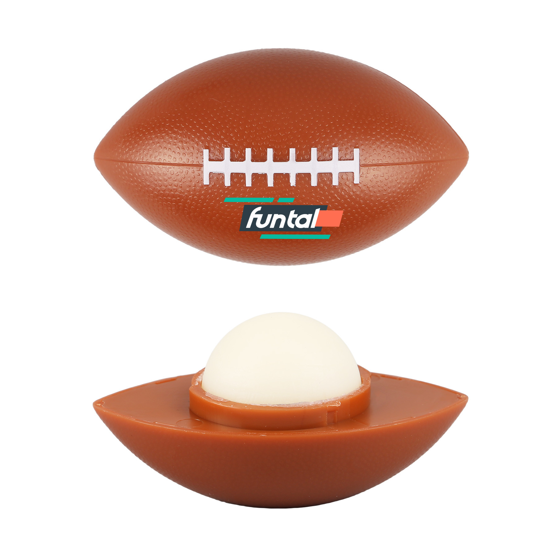 Football Lip Moisturizer with Beeswax - 1.6 x 2.8 in - View 1 - Personalized Lip Balm & Moisturizers - product view 2