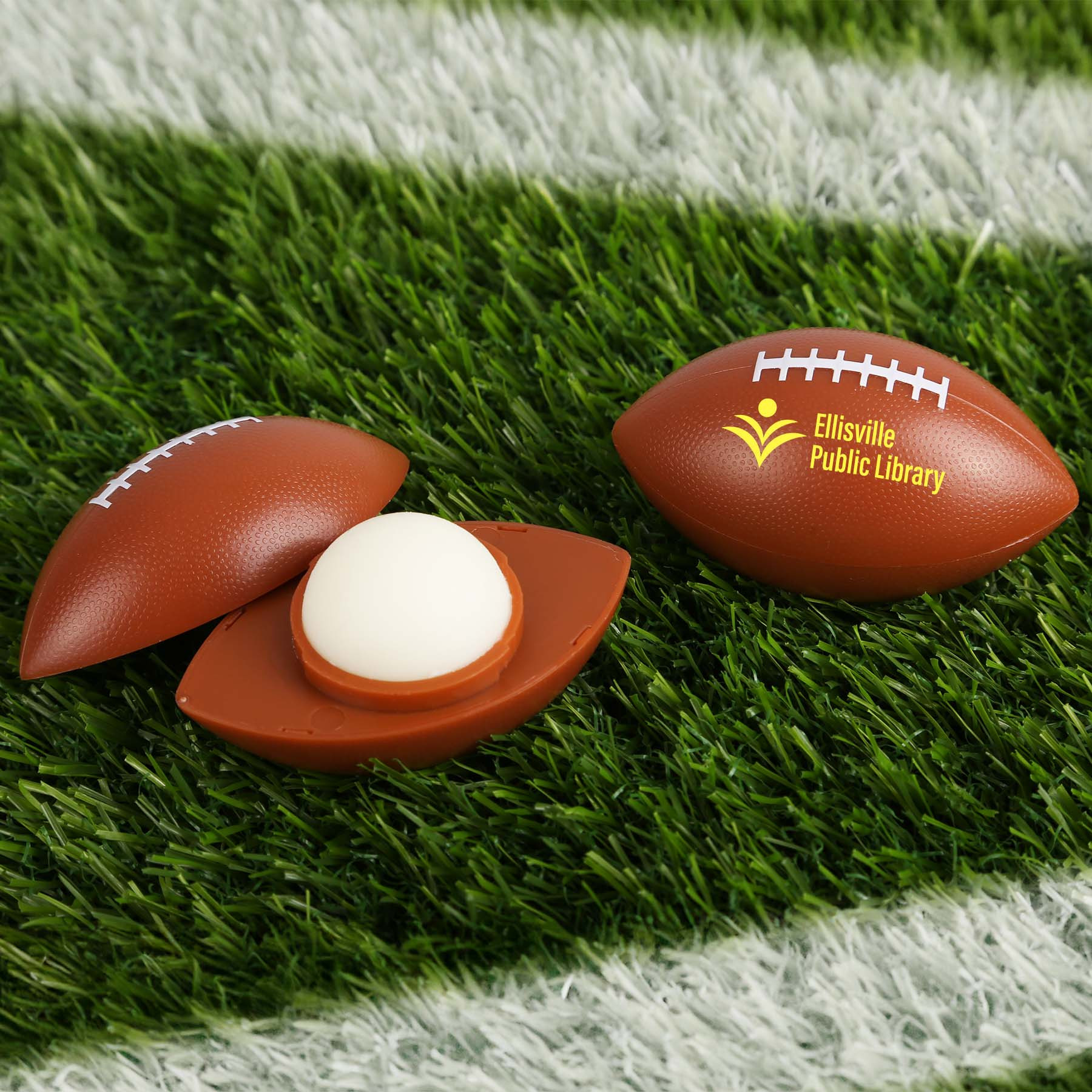 Football Lip Moisturizer with Beeswax - 1.6 x 2.8 in - View 2 - Branded Lip Balm & Moisturizers - product view 3