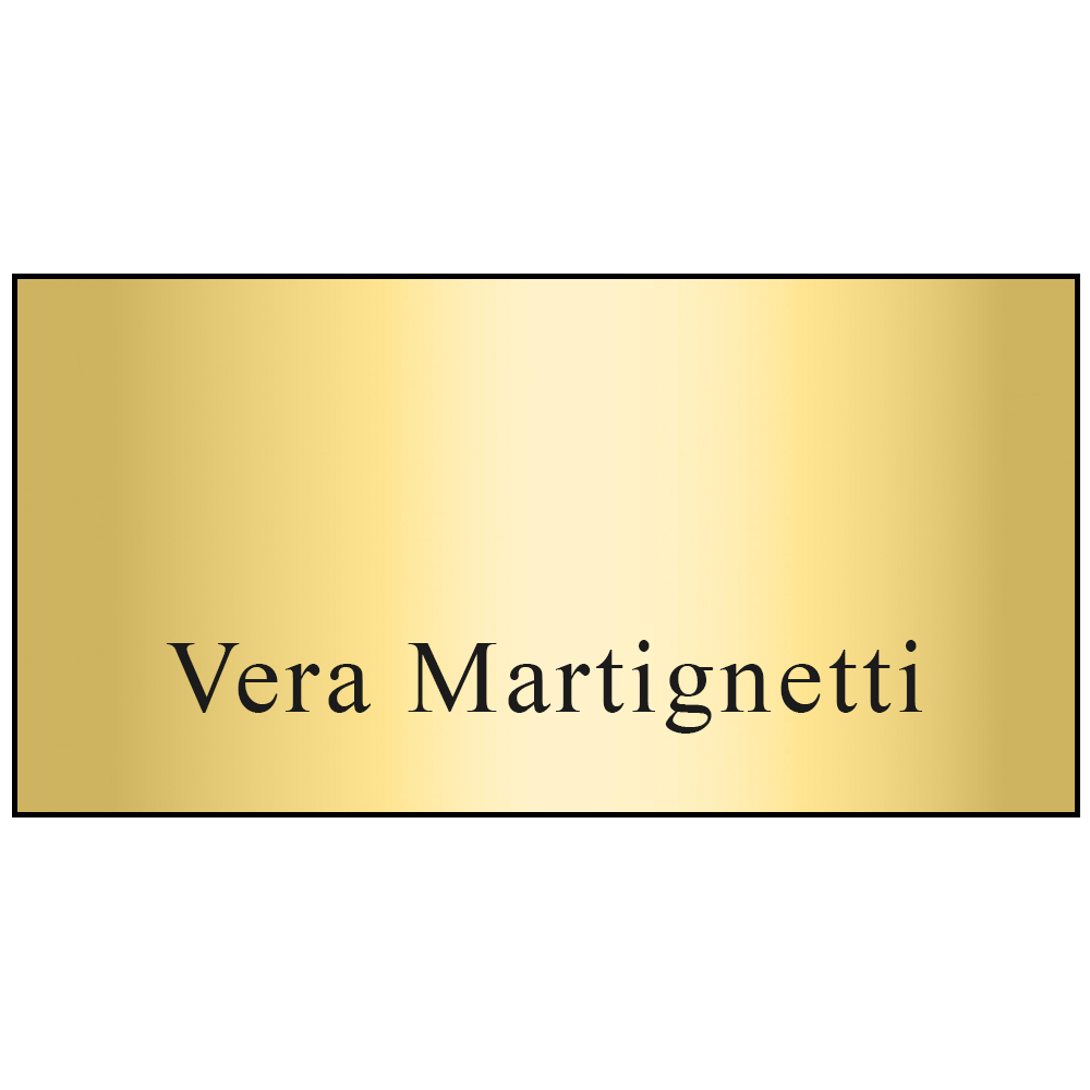 Name Badge Metallic Plastic Standard Service - 1.5 x 3 in Blank - Custom Printed Lanyards & Badge Holders Before Logo #207774 - blank view 3