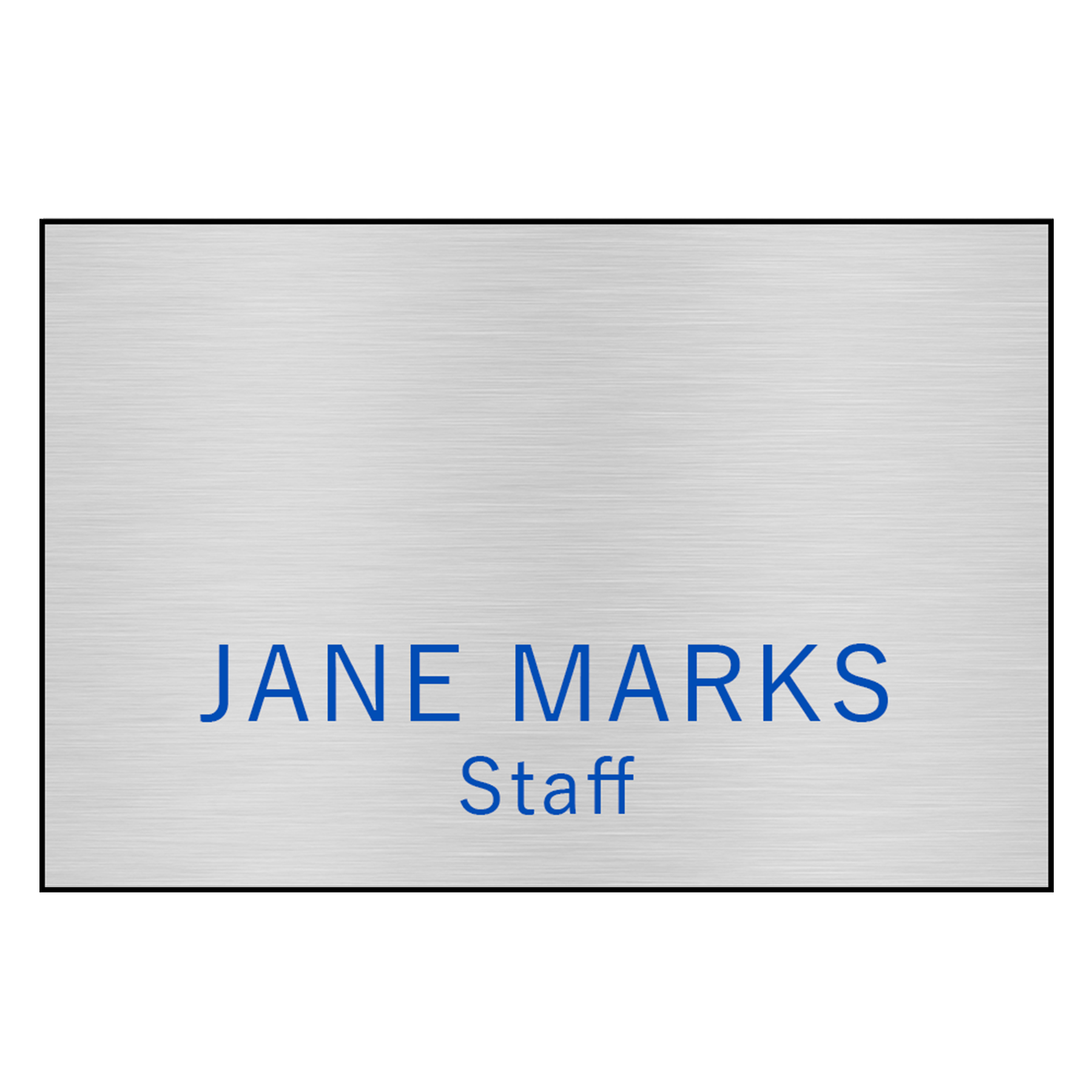Name Badge Metallic Plastic Standard Service - 2 x 3 in Blank - Logo Lanyards & Badge Holders Before Logo #207789 - blank view 3