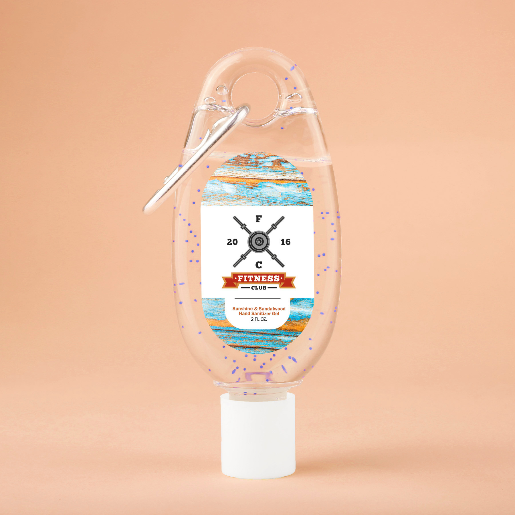 Hand Sanitizer Gel with Carabiner Clip - 2 oz - View 2 - Branded Hand Sanitizers - product view 3