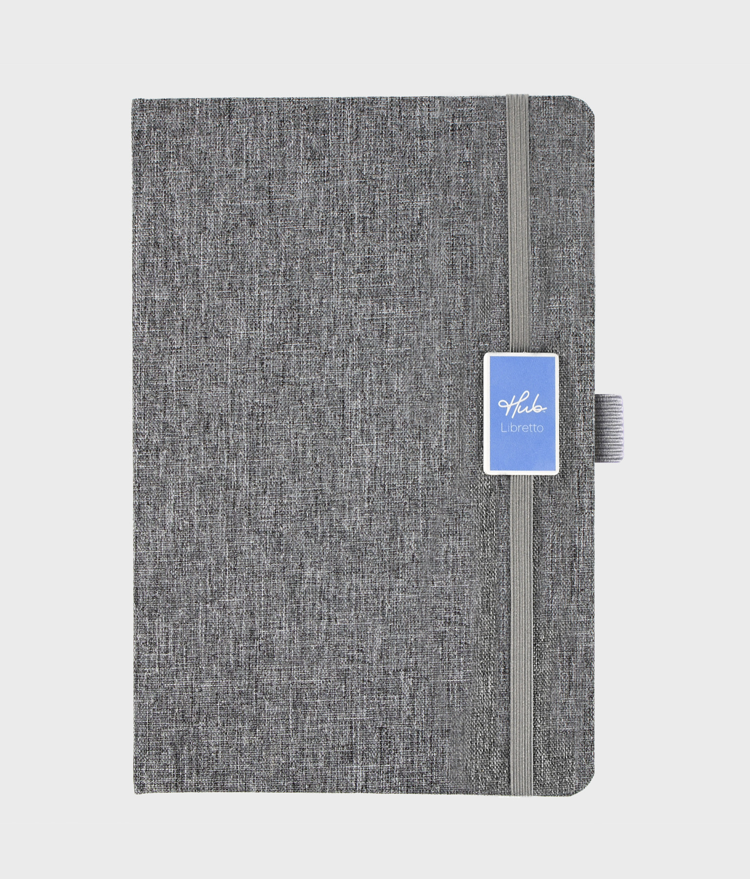 Hardcover Notebook Tweed Dot Grid with Pen Loop - 5.5 x 8... - View 3 - Customizable Custom Hardcover Notebooks - product view 4