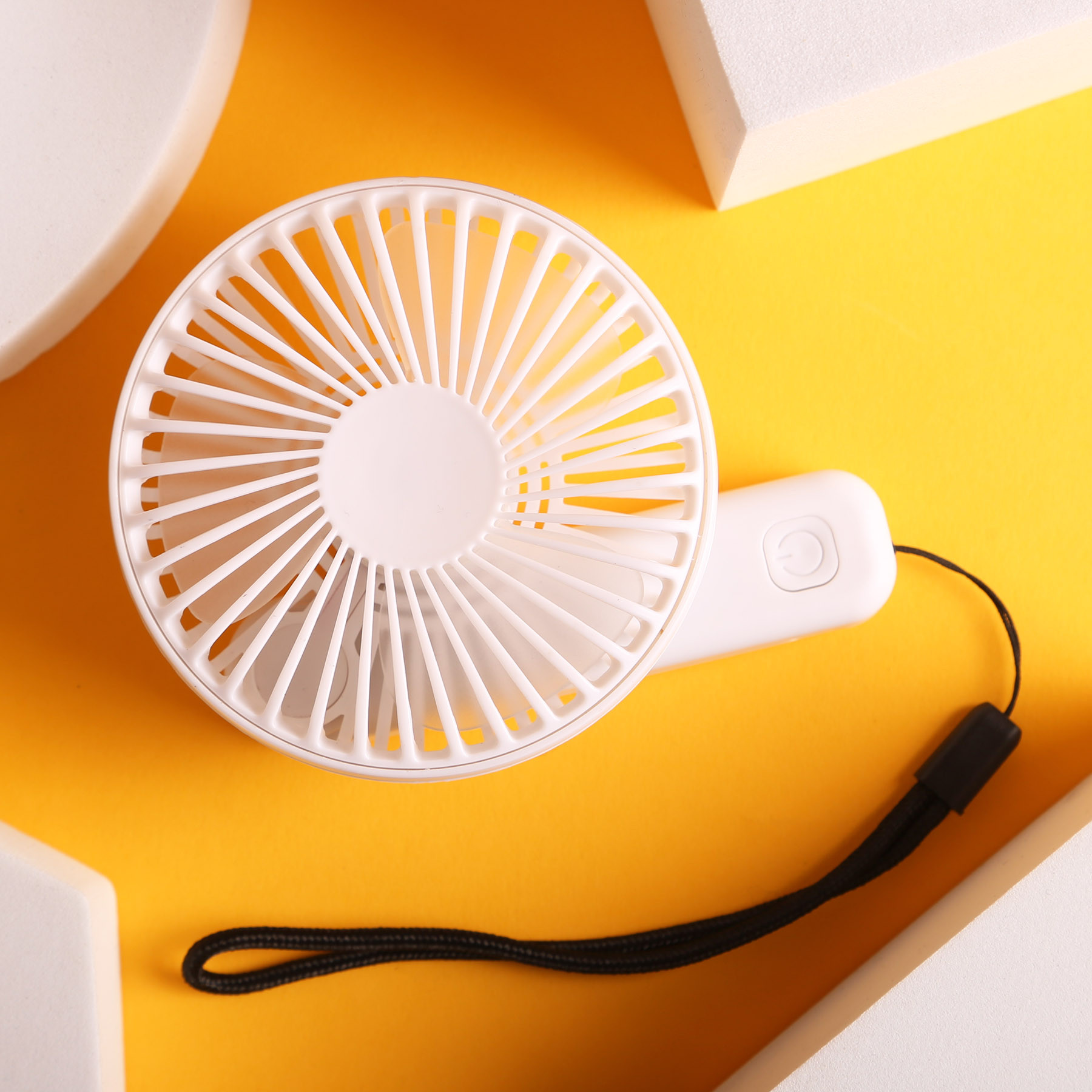 Mini Fan Foldable Rechargeable with Lanyard - 6.38 in - View 4 - Imprinted Custom Breakaway Lanyards - product view 5