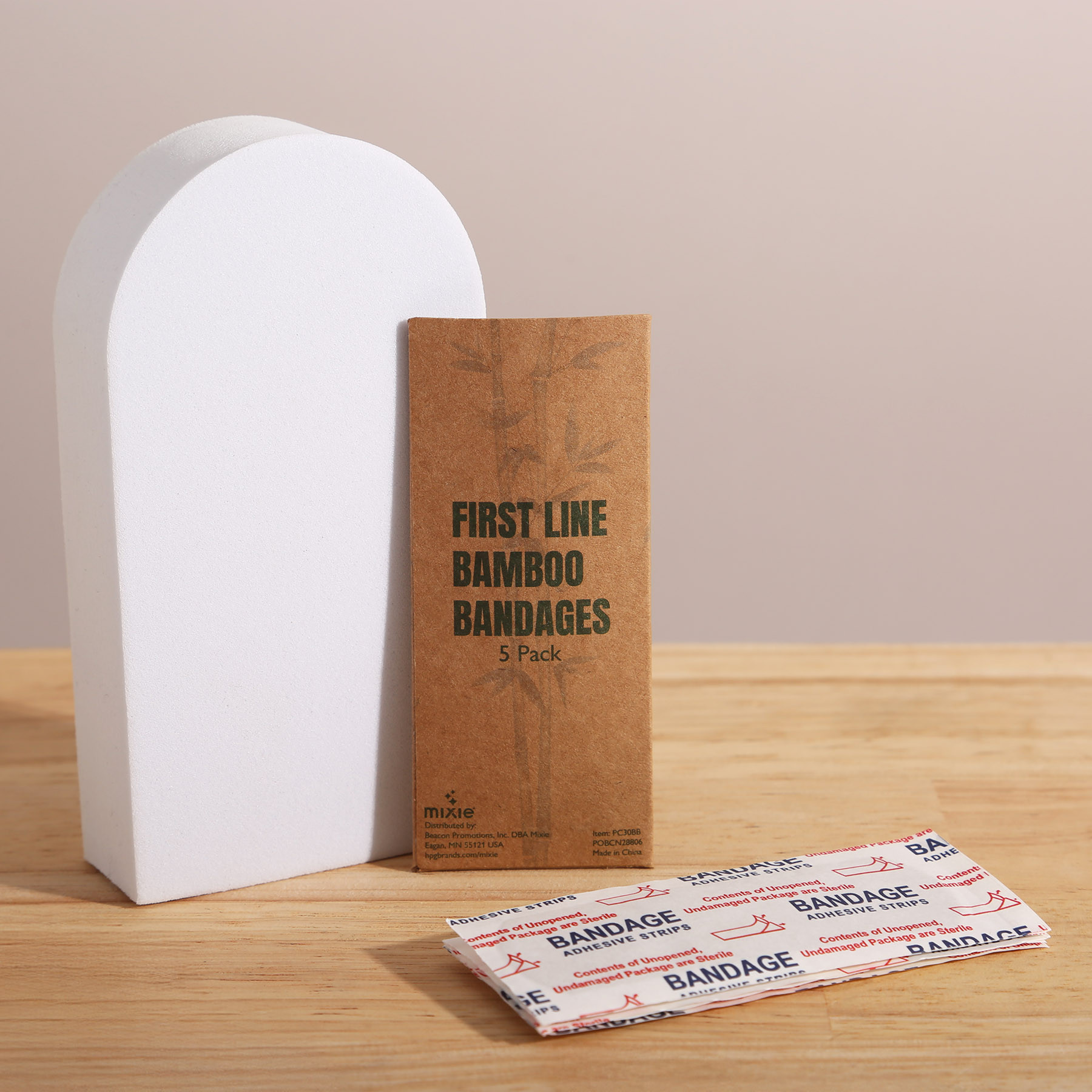 Bamboo Bandages Sustainable Plastic-Free (5 Pack) - View 2 - Custom Logo First Aid Kits - product view 3